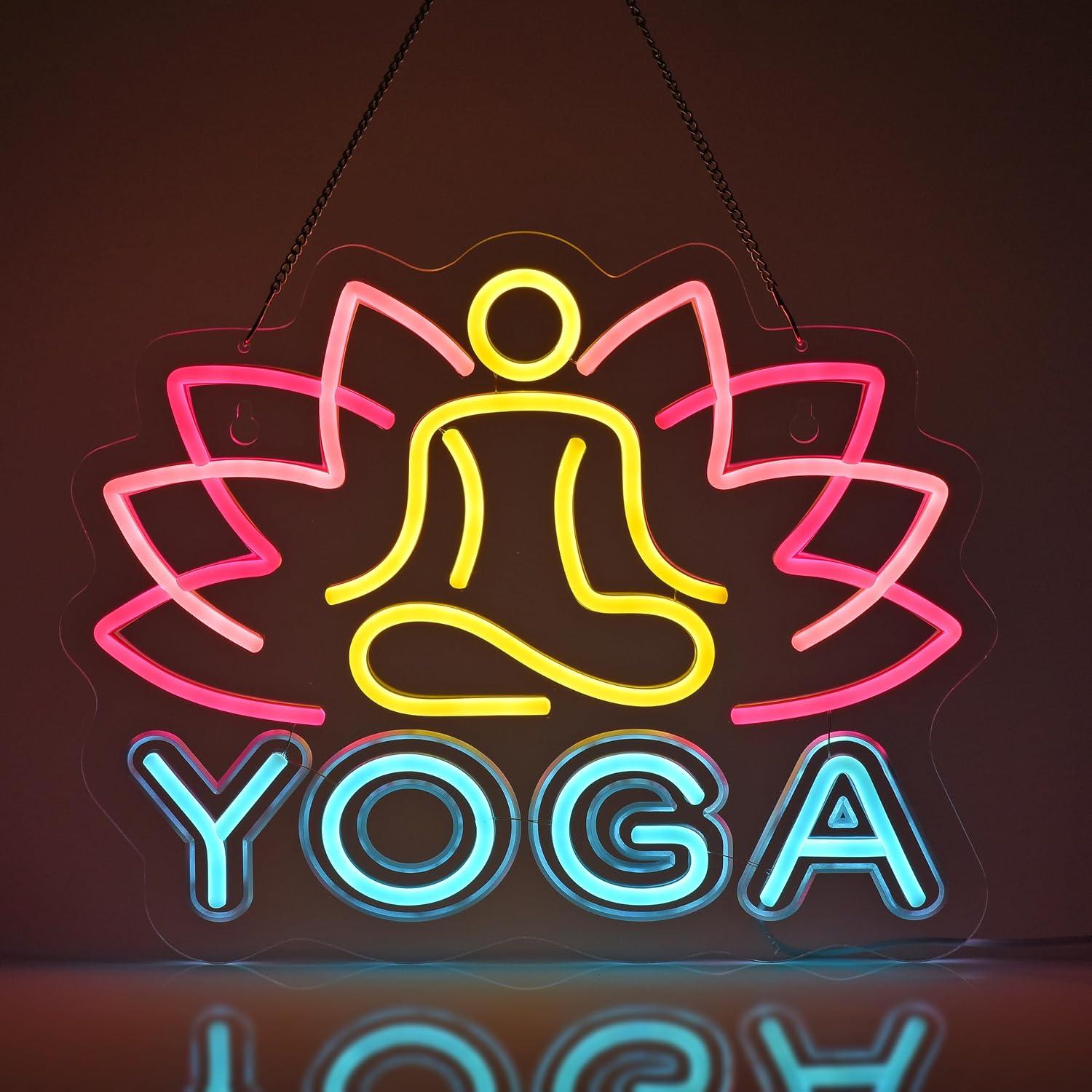 Yoga Fitness Club - Yoga Neon Sign Dimmable LED Neon
