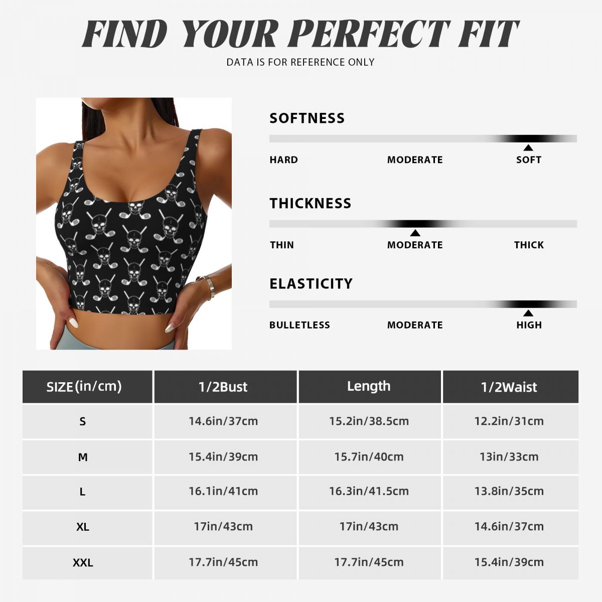 Padded Yoga Top Golf Clubs Wit - Yoga Fitness Club recension och pris