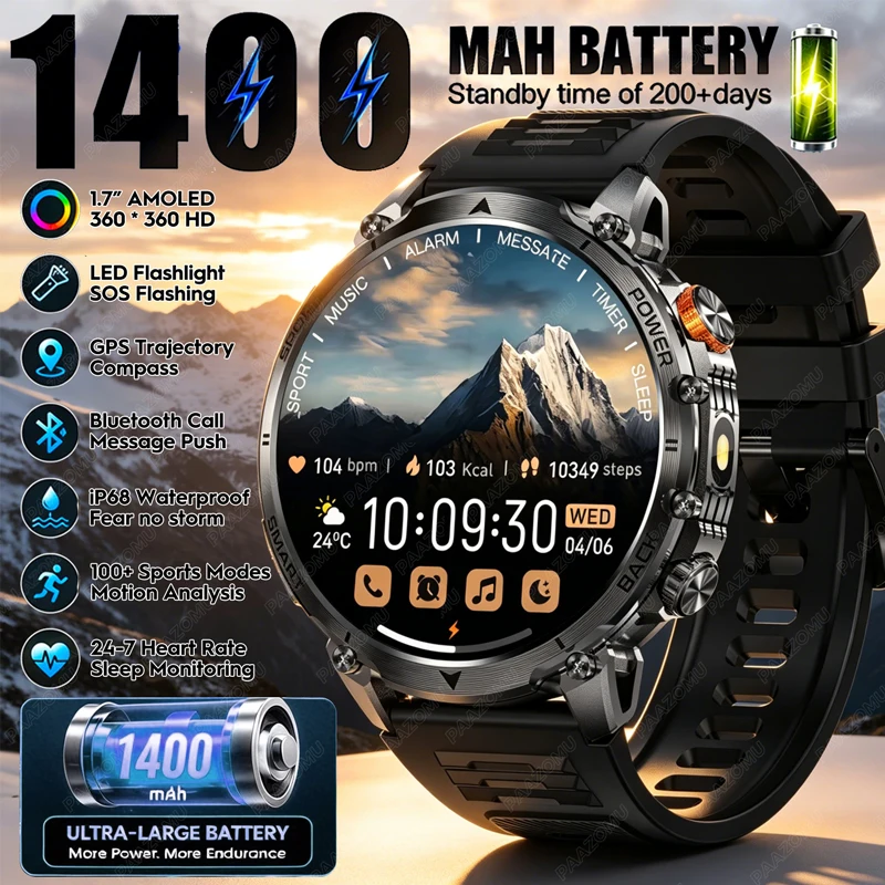 2026 Men's Rugged Smart Watch  - Gym Floor Mats recension och pris