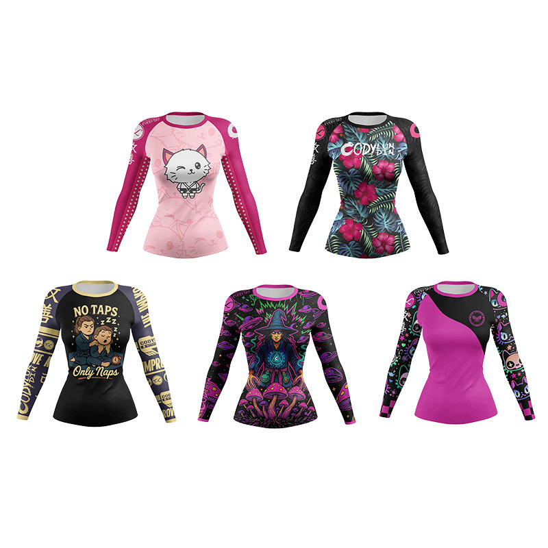 Women MMA Compression Sport T- - Yoga Fitness Jiu Jitsu recension och pris