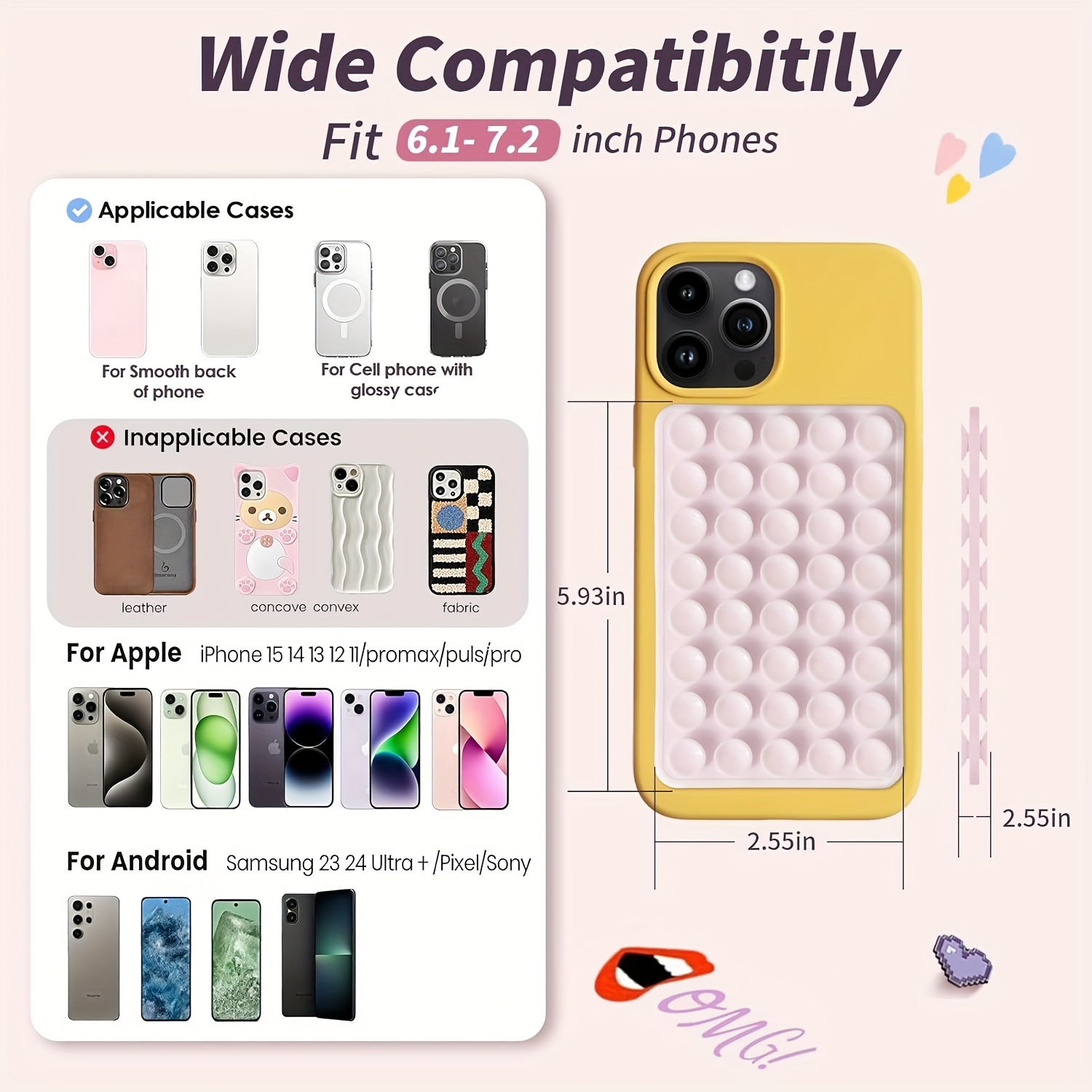 2pcs Double-Sided Silicone Suc - Yoga Fitness Watch recension och pris