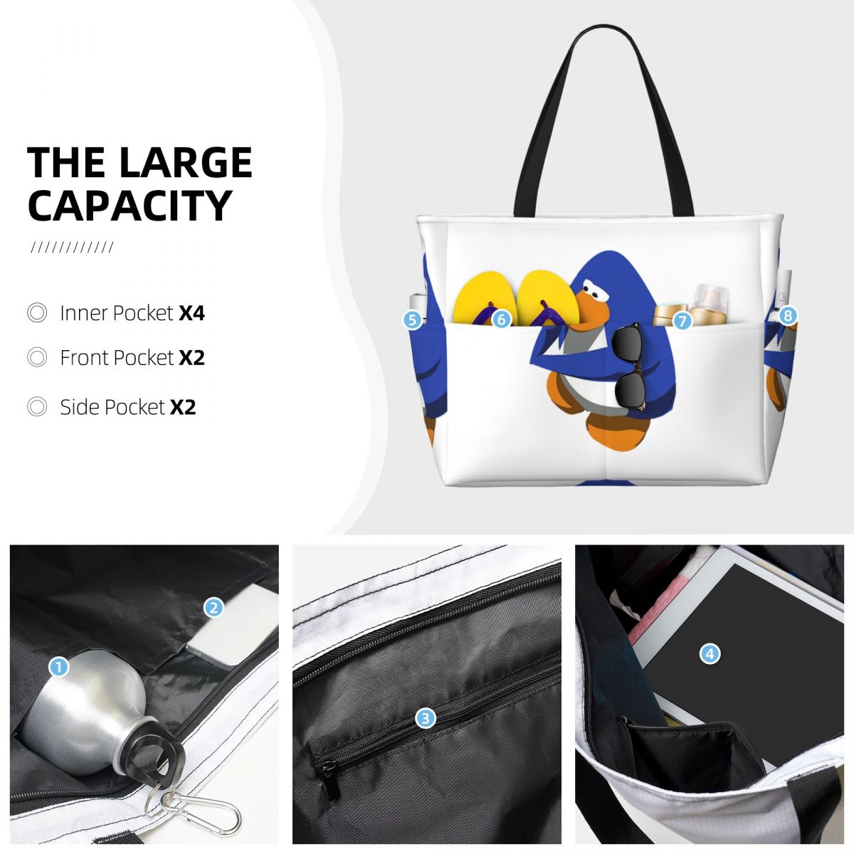 Club Penguin BOI Beach Tote Ba - Yoga Fitness Club recension och pris