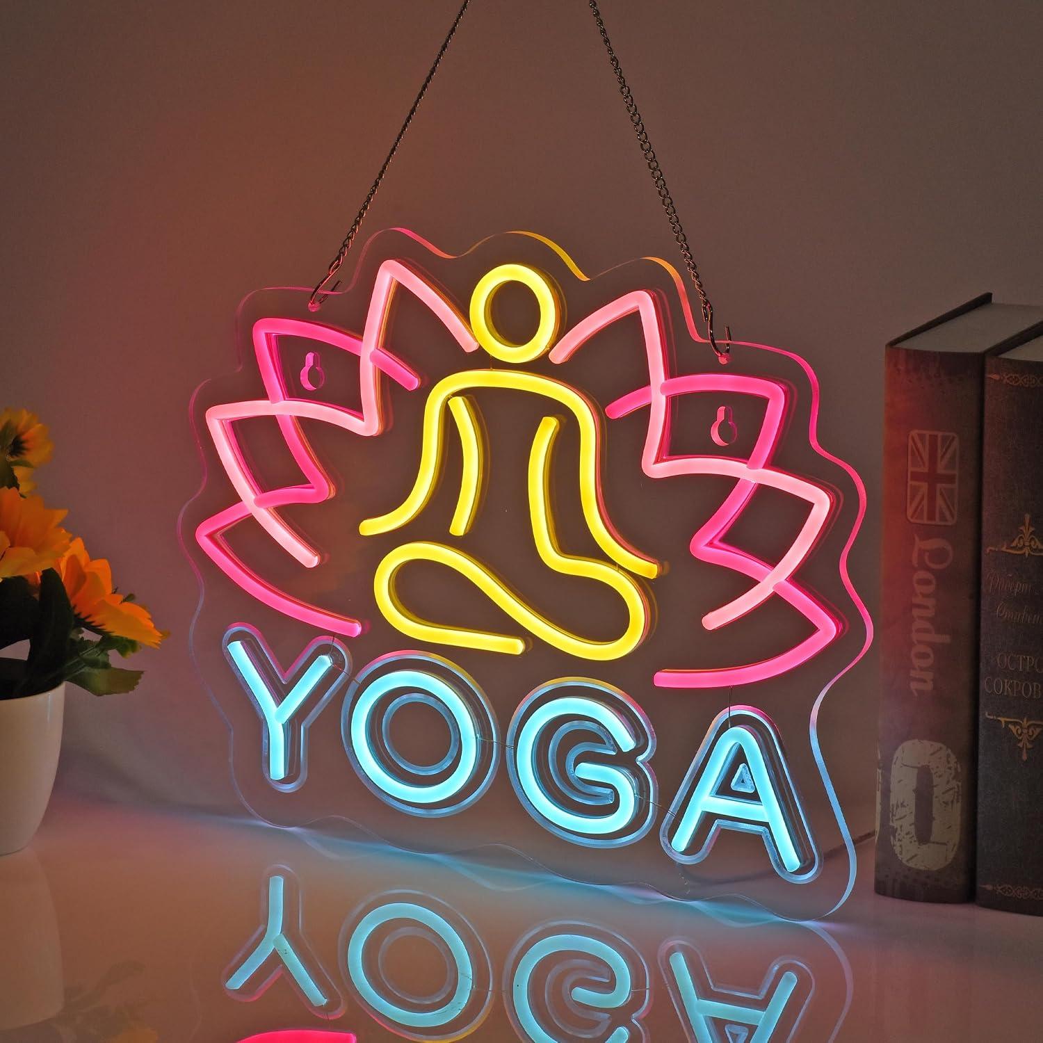 Yoga Neon Sign Dimmable LED Ne - Yoga Fitness Club recension och pris