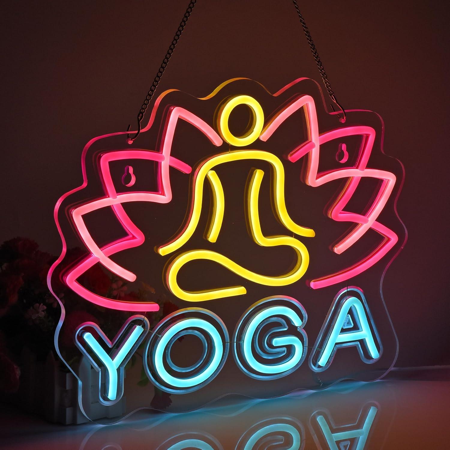 Yoga Neon Sign Dimmable LED Ne - Yoga Fitness Club recension och pris