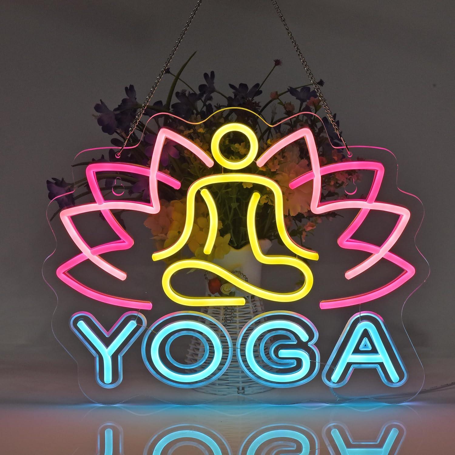 Yoga Neon Sign Dimmable LED Ne - Yoga Fitness Club recension och pris