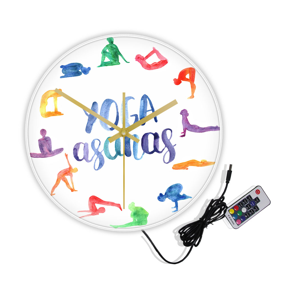 Yoga Asanas Modern Design Wall - Yoga Fitness Watch recension och pris